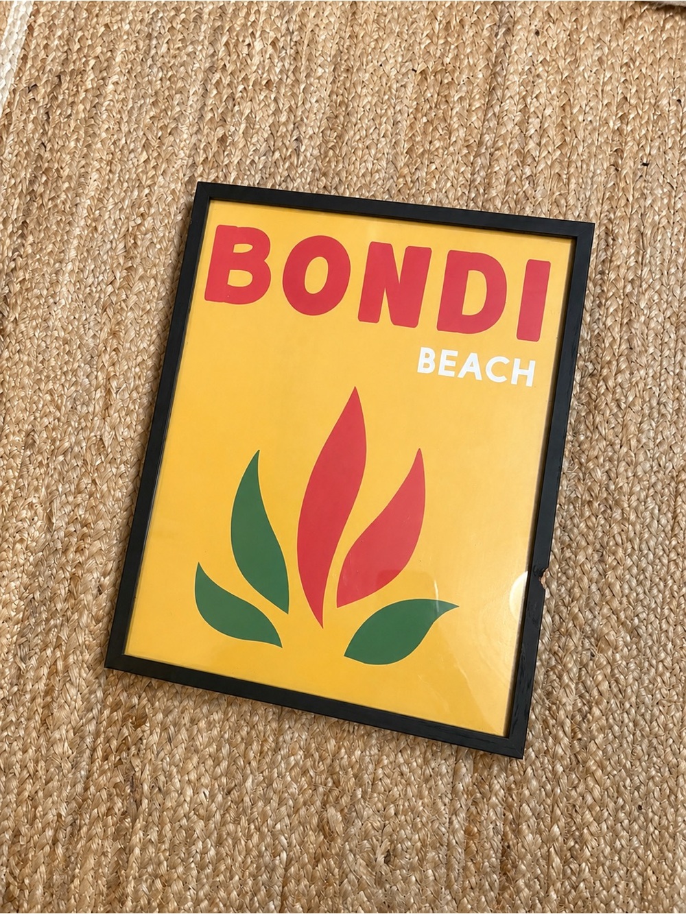 Bondi Beach Framed Wall Art Print Retro Coastal Decor
